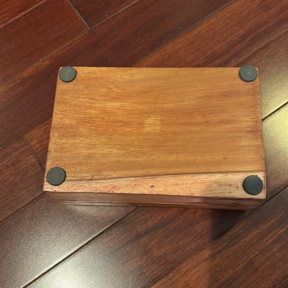 Carved Wooden Box with Intricate Design - Picture 4 of 5